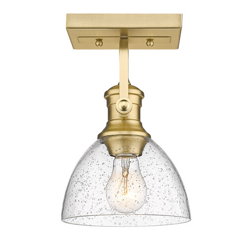 Hines 1 Light 7 inch Brushed Champagne Bronze Semi-Flush Ceiling Light, Convertible
